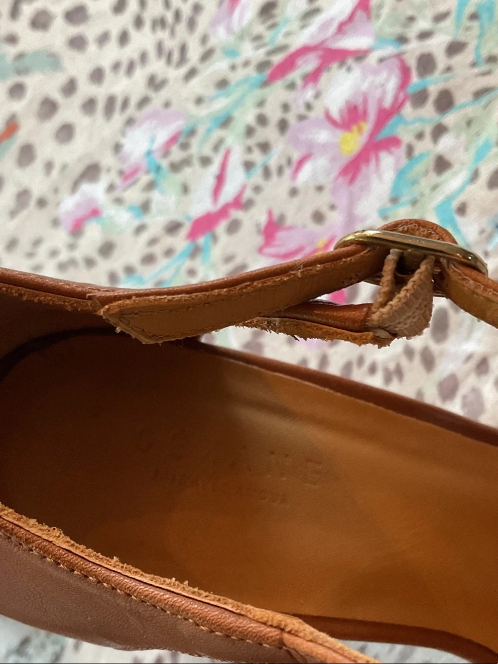 Sezane High Cristy Leather T-Strap Block Heel Sandals